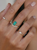 Anillo de plata de ley 925 100 % con circonitas y corona, chapado en oro, elegante joyería para mujer para uso diario y ocasiones especiales