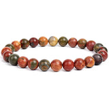 Natural Stone Beaded Bracelet with Elastic Rope for Men & Women