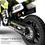 Technical Motorcycle Construction Kits, 1:10 Scale Model, Compatible with Lego Bricks, Building Blocks Toys for Boys & Adults