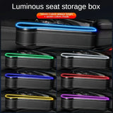 LED Car Seat Gap Organizer with Dual USB Charging & RGB Lights – Multifunctional Seat Crevice Storage Box