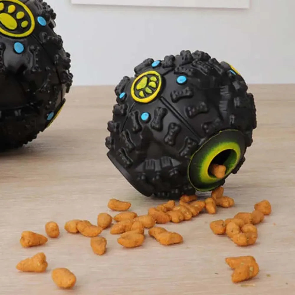 Interactive Food Dispensing Ball – Chew Toy with Sound for Dogs of All Sizes