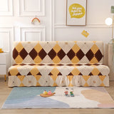 Floral Sofa Bed Cover with Skirt - Elastic Anti-Slip Futon Protector