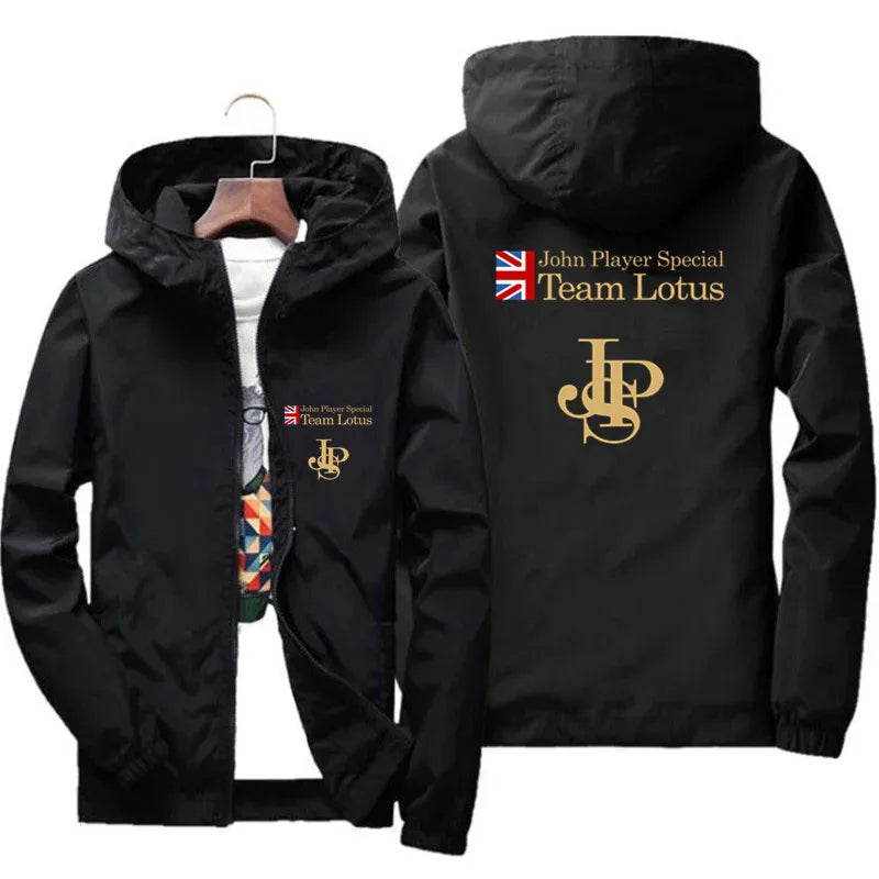 Men’s Lightweight Printed Windbreaker – Casual Hooded Spring & Autumn Jacket