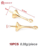 Elegantes tapones para cuentas con medio orificio de platino y oro de 18 quilates: suministros prémium para hacer joyas