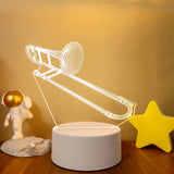 3D LED Night Light with Acrylic Illusion Panel – Warm White Bedside Lamp for Kids & Home Decor