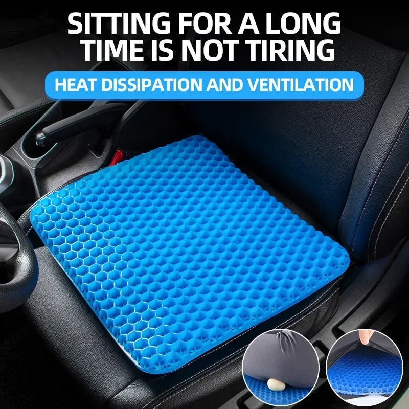 Breathable Honeycomb Gel Seat Cushion – Pressure Relief for Office, Car & Wheelchair