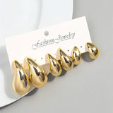 Chunky Acrylic Waterdrop Hoop Earrings – Lightweight Statement Jewelry for Women