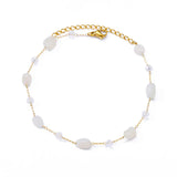 Pulsera de acero inoxidable con dijes de moda para mujer: diseño de plantas con cierre de pinza de langosta