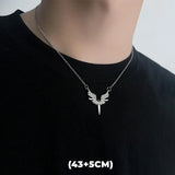 💎 Collar de doble capa con estrella de circonita estilo hip hop: cadena colgante de acero de titanio de moda para hombres y mujeres 💎