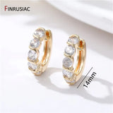 Trendy Gold Plated Hoop Earrings for Women – Classic Round Circle Design