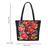 Bolso de mano con diseño floral bordado: elegante y espacioso para cualquier ocasión