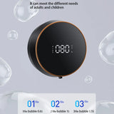 Dispensador automático de jabón en espuma para montaje en pared: pantalla LED de temperatura, sensor infrarrojo sin contacto,