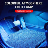 4-Piece RGB Car Ambient LED Lights with APP & Music Sync Control