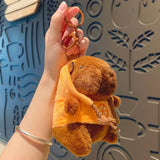 Capybara Plush Toy with Hoodie & Wings - Cute Stuffed Animal Keychain Gift