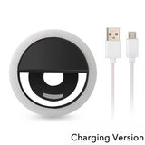 Portable LED Selfie Ring Light – USB Rechargeable Clip-On Fill Light for iPhone, Android & Livestreaming