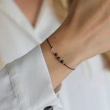 Pulsera de cristal protectora hecha a mano para la empatía y la fuerza: cuarzo rosa, turmalina negra, amatista y ojo de tigre