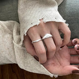 925 Sterling Silver Irregular Geometric Ring – Minimalist Jewelry for Women