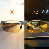 Men’s Polarized Photochromic Rectangle Sunglasses – Stylish UV Protection Eyewear