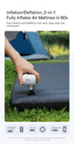 Portable Mini Electric Air Pump with LED Light, Fast Inflation & Deflation for Outdoor Use