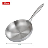 Sartén de acero inoxidable 304: utensilios de cocina antiadherentes para cocinas de gas y de inducción