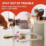 Adjustable Cat Door Holder Latch – Dog-Proof Pet Door Stopper for Litter Box and Food Access