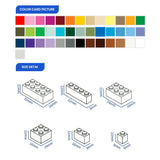 Small Self-Locking Building Bricks – 1x2 DIY Blocks in 62 Colors