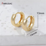 Trendy Gold Plated Hoop Earrings for Women – Classic Round Circle Design