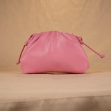 Women's PU Leather Dumpling Shoulder Bag – Elegant Ruched Crossbody & Clutch Handbag