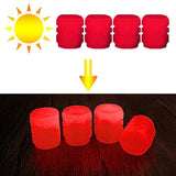 Glow-in-the-Dark Red Tire Valve Caps – Fluorescent Stem Covers for Cars, Motorcycles & Bicycles
