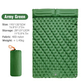Double Inflatable Camping Mattress with Built-In Pump and Pillows – Lightweight, Waterproof Sleeping Pad for 2