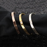 Minimalist Titanium Steel Round Zircon Ring – Elegant Stainless Steel Jewelry for Women