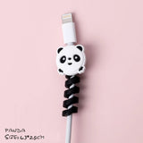 Juego de 4 protectores de cable con dibujos de animales, minicubierta para cable y enrollador de cable de carga