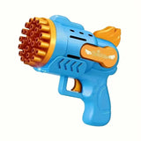 Light-Up Bubble Blaster Gun - 29-Hole Gatling Style Bubble Machine for Kids