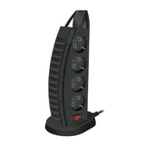 Tower Multi Power Strip with 4 Outlets, 1 Type-C & 3 USB Ports – 2m Extension Cable, Overload Protection