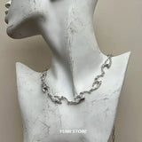Irregular Titanium Steel Necklace – Luxury Hip Hop Chain for Men & Women