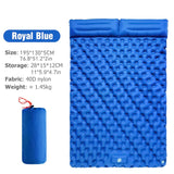 Double Inflatable Camping Mattress with Built-In Pump and Pillows – Lightweight, Waterproof Sleeping Pad for 2