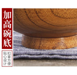 Cuenco japonés de madera maciza | Vajilla retro de madera de azufaifo para sopas y ensaladas
