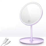 5X Magnifying LED Makeup Mirror – Adjustable Tricolor Light Vanity Mirror with Stand