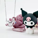 Kuromi Silver Necklace – Cute Anime Clavicle Chain Jewelry for Women