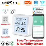 WiFi Smart Temperature Humidity Sensor with Backlight and Voice Control