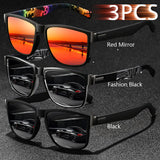 Gafas de sol unisex cuadradas vintage de moda: gafas antirreflejos UV400 para conducir y pescar