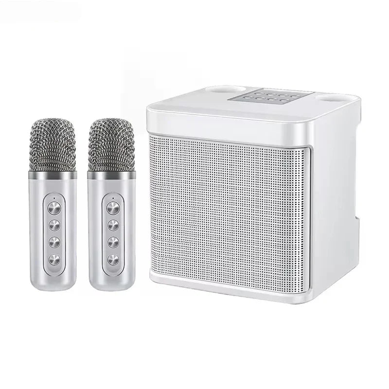 Portable Bluetooth Karaoke Speaker with Dual Microphones and 3D Surround Sound