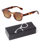 Gafas de sol redondas pequeñas con degradado azul de moda: gafas de sol cuadradas de diseño vintage con diseño de tortuga para hombres y mujeres