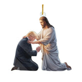 Trump Christmas Ornament - Funny 2D Acrylic Hanging Decor for Tree & Car