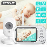 Monitor de bebé con video inalámbrico con visión nocturna, monitoreo de temperatura y audio bidireccional – Pantalla LCD de 3,5 pulgadas