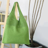 Crochet Shoulder Bag – Stylish Hollow Weaving Tote for Women