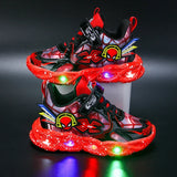 Spiderman LED Light-Up Sneakers for Boys - Anti-Slip Sports Shoes