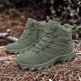 Men’s Tactical Desert Boots – Mid-Calf Military Work Boots with Lace-Up Design