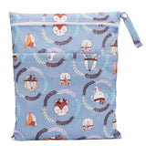 [Sigzagor] Bolsa seca y húmeda con dos cremalleras para pañales de bebé, impermeable, reutilizable, 36 cm x 29 cm