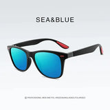 Vintage Square Polarized Sunglasses – UV400 Retro Eyewear for Men